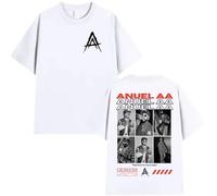 Genérico Camiseta gráfica de Rap Anuel AA 2025 para Hombre y Mujer, Camiseta de Manga Corta Retro de Hip Hop, Camiseta de Gran tamaño, Ropa de Calle (7 M)