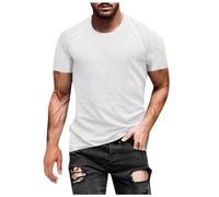 Genérico Camiseta Hombre con Cuello Redondo Camisetas Hombres Casual Transpirable Casual T Shirt Cuello Redondo Disponible En Muchas Variantes De Colora