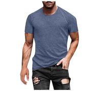 Genérico Camiseta Hombre con Cuello Redondo Camisetas Hombres Casual Transpirable Casual T Shirt Cuello Redondo Disponible En Muchas Variantes De Colora
