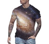 Genérico Camiseta Hombre Deporte - Camisetas De Hombre Camiseta Informal y cómoda de Manga Corta con Estampado de Estrellas para Hombre