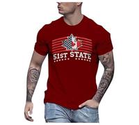 Genérico Camiseta Hombre Graciosa,Camiseta De Manga Corta del Estado 51 De Canadá Camiseta del Estado 51 De Canadá Camiseta De Hombre Que Hace Que Estados Unidos Y Canadá Vuelvan A Ser Grandes