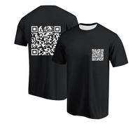 Genérico Camiseta Hombre Slim Fit,Camiseta De Manga Corta con Cuello Redondo Y Estampado De CóDigo Qr para Hombre Camiseta Informal De Manga Corta Holgada Y CóModa para Deportes