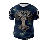 Genérico Camiseta Hombre Wolf Impresa en 3D Gráfica Novedad Camisetas Manga Corta Cuello Redondo Ajuste Slim Top Impresión 3D de Animales con Gráfico de Tigre Camiseta de Gatos Tops de Verano