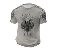 Genérico Camiseta Hombre Wolf Impresa en 3D Gráfica Novedad Camisetas Manga Corta Cuello Redondo Ajuste Slim Top Impresión 3D de Animales con Gráfico de Tigre Camiseta de Gatos Tops de Verano