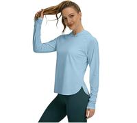 Genérico Camiseta Informal para Entrenamiento físico y Uso Diario cómodo (Light Blue, S)