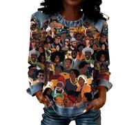 Genérico Camiseta Larga para Mujer Suéter para Mejores Amigas Suéter de OtoñO Original Sudadera Sin Capucha Manga Larga para Mujeres Sudadera con Capucha con Diseño Blusa Oversize Estampada