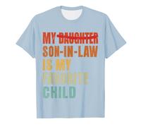 Genérico Camiseta Manga Corta Casual con Estampado de Letras Escote Redondo Camiseta Básica para el Día A Día “My Son In Law Is My Favorite Child” Camisetas Familiar Vintage Divertida