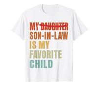 Genérico Camiseta Manga Corta Casual con Estampado de Letras Escote Redondo Camiseta Básica para el Día A Día “My Son In Law Is My Favorite Child” Camisetas Familiar Vintage Divertida