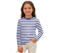 Genérico Camiseta Manga Corta NiñO 11 AñOs,Camisa De Manga Larga A Rayas De Carnaval para NiñOs Camiseta GráFica Colorida para Fiestas CóModa E Informal