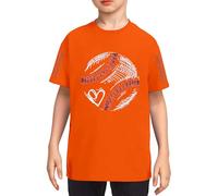 Genérico Camiseta Manga Corta NiñO 3 AñOs,Camiseta GráFica De BéIsbol para NiñOs Y NiñAs Camisetas De Verano De Cuello Redondo Y Manga Corta para Adolescentes Lindas Camisetas Deportivas Casuales