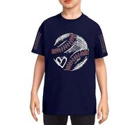 Genérico Camiseta Manga Corta NiñO 3 AñOs,Camiseta GráFica De BéIsbol para NiñOs Y NiñAs Camisetas De Verano De Cuello Redondo Y Manga Corta para Adolescentes Lindas Camisetas Deportivas Casuales