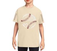 Genérico Camiseta Manga Corta NiñO 3 AñOs,Camiseta GráFica De BéIsbol para NiñOs Y NiñAs Camisetas De Verano De Cuello Redondo Y Manga Corta para Adolescentes Lindas Camisetas Deportivas Casuales