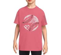 Genérico Camiseta Manga Corta NiñO 3 AñOs,Camiseta GráFica De BéIsbol para NiñOs Y NiñAs Camisetas De Verano De Cuello Redondo Y Manga Corta para Adolescentes Lindas Camisetas Deportivas Casuales