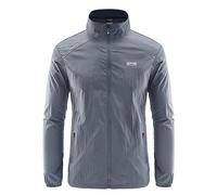Genérico Camiseta Manga Larga ProteccióN Solar Hombre,Nueva Chaqueta Sin Sombrero con Cuello Levantado para Hombre Gabardina Fina Transpirable De para Abrigo Deportivo para Estudiantes