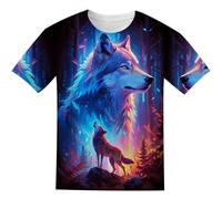 Genérico Camiseta Marron NiñO - Camiseta de Manga Corta con Estampado 3D Bonita Informal y Divertida (para niños) (de 2 a 13 años)