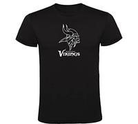 Genérico Camiseta Minnesota Vikings Logotipo Negra Hombre 100% Algodón (S)
