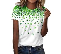 Genérico Camiseta Mujer Blusa Verano A La para Mujer De Manga Corta con Cuello Estampado Superior Y Holgada Elegante Algodon Camisetas Basica Camisa Ladies Shirts Roupa Mulher Woman T Shirt Blanco XL