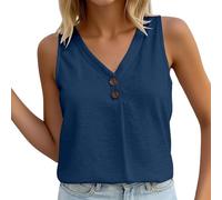 Genérico Camiseta Mujer Sin Mangas Algodon,Camisa De Manga Corta Sin Mangas De De Verano para Blusa Informal con Cuello En V Y TúNica