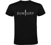 Genérico Camiseta Negra Enrique Bunbury Logotipo Hombre 100% Algodón (FR/ES, Letras, M, Regular, Regular, Negro)