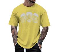 Genérico Camiseta Negra Hombre,Huesos Miran Y Oyen Chaquetas Impresas Gigantes De Halloween De La Novedad para Las Camisetas De Los Hombres Y De Las Mujeres para Los Adultos