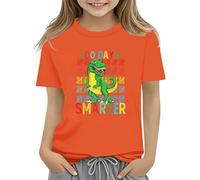 Genérico Camiseta niña,100th Day of School Celebration For Girls and Boys Kids T Shirts Fun Colorful Numbers Top Transparente Encaje (Orange, 2-3 Years)