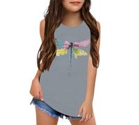 Genérico Camiseta Niña Camisetas De Verano Sin Mangas para Niñas Lindas Camisetas Casuales De Cuello Redondo para Bebés Y Niños con Estampado Ajuste Cómodo Y Transpirable