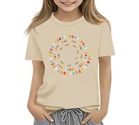 Genérico Camiseta niña,Colorful Number Day Math Kids T Shirt Number Day 2025 School Math Day Top Number Day T Shirts Math Lovers Top Compras (Khaki, 2-3 Years)