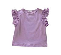 Genérico Camiseta Niña Manga Corta Camisetas De Manga Corta para Niñas Camisetas Informales De Cuello Redondo para Bebés Conjuntos De Primavera Y Verano Ropa Cómoda para Jugar con Cintura Elástica