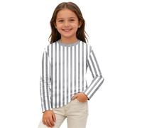 Genérico Camiseta NiñO 11 AñOs Divertido,Camiseta De Manga Larga A Rayas De Carnaval para NiñOs Camiseta Informal con GráFicos Coloridos para Fiestas CóModa Y De Mezcla