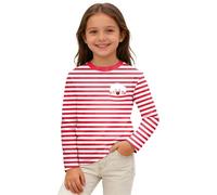 Genérico Camiseta Niño 12 Años - Camiseta de Manga Larga a Rayas de Payaso de Carnaval para niños Disfraz Colorido para Fiesta y actuación (Red 160)