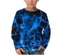 Genérico Camiseta NiñO 12 AñOs,Jungen Langarmshirt Coole Camiseta Langarm Camisa con Estampado 3D NiñOs Casual Manga Larga Jersey Top Kinder Outdoor Langarmshirts