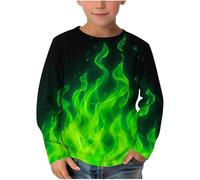 Genérico Camiseta NiñO 14 AñOs Divertido,Jungen Langarmshirt Coole Camiseta Langarm Camisa con Estampado 3D NiñOs Casual Manga Larga Jersey Top Kinder Outdoor Langarmshirts