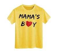 Genérico Camiseta Niño Deportiva T-Shirt Funny - Camiseta para bebé niño pequeño Mama's Boy