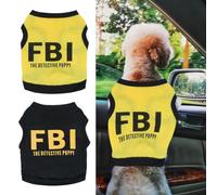 Genérico Camiseta para Perro - Camiseta para Perro de Algodón | Camisa para detective, ropa de verano para Talla S a L, ropa masculina