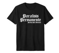 Genérico Camiseta Parálisis Permanente Logo Negra Hombre 100% Algodón Post-Punk (FR/ES, Letras, S, Regular, Regular)