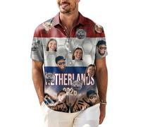 Genérico Camiseta Personalizada de la Copa Mundial 2026 para Hombres,Camiseta de fútbol Personalizada con Foto de Cara,Camiseta de fútbol de Bandera Nacional Personalizada para Hombres (Net-herlands)