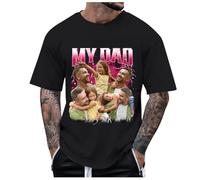 Genérico Camiseta Personalizada Hombre Camiseta Dia del Padre Personalizada Camisetas Personalizadas Cómodas y Suaves Algodón Grueso Unisex - Impresión HD Resistente y Duradera