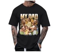 Genérico Camiseta Personalizada Hombre Camiseta Dia del Padre Personalizada Camisetas Personalizadas Cómodas y Suaves Algodón Grueso Unisex - Impresión HD Resistente y Duradera