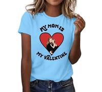 Genérico Camiseta Personalizada para Hombres y Mujeres al por Mayor, Personalizado diseña tu Propia Camiseta para Parejas. - Añade imágenes para Regalos Azul