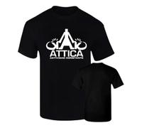 Genérico Camiseta Premium Attica Discoteca makina bakalao Algodon Calidad 190grs (FR/ES, Letras, XL, Regular, Regular, Negro)