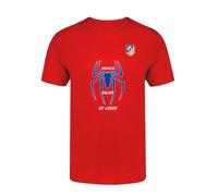 Genérico Camiseta Roja de Atlético de Madrid con Araña y Logotipo, Temporada 2023/24 (1, 12/14)