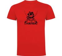 Genérico Camiseta roja Logo Marea, Hombre (XLL)
