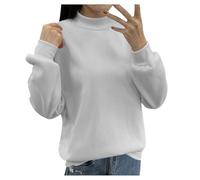 Genérico Camiseta Térmica de Manga Larga de Invierno Sudaderas de Forro Polar Camisetas Interiores Forradas Ropa Casual de Invierno Suéteres de Forro Polar Cálidos para Mujer Sin Capucha