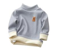Genérico Camiseta Térmica Infantil con Cuello Forro Polar Abrigada para Niñas y Niños Invierno (Blue, 12-13 Years)