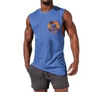 Genérico Camiseta Tirantes Running Hombre,Camisetas Sin Mangas Casuales para Hombre con Estampado Tropical para Verano Uso Diario Y Salidas DiseñO Sin Mangas para Actividades Activas