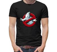 Genérico Camiseta Vintage de Cazafantasmas de los 80, en 4 Colores y Tallas de la S a la XXL, Gris (FR/ES, Letras, XXL, Regular, Regular, Nego)