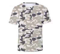 Genérico Camiseta XXL Hombre - Camisetas Blancas Hombre Camo Impreso Periférico Impreso Hombres Manga Corta Hombres