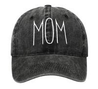 Genérico Camisetas Baseball Gorra de béisbol Bordada con Estampado MOM, Estilo, para Hacer una Gorra Antigua. Negra Dorada (Black, One Size)