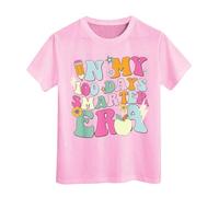 Genérico Camisetas de 100 días de Escuela para niños y niñas. Camiseta con la Frase Mis 100 días. Camisetas Casuales con Estampado del día 100 de Escuela. Top Seda (6-7 Years)