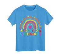Genérico Camisetas de 100 días de Escuela para niños y niñas. Camiseta con la Frase Mis 100 días. Camisetas Casuales con Estampado del día 100 de Escuela. Top De Brillantes (Blue, 6-7 Years)